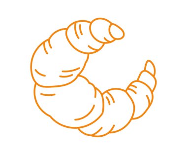 Ay çöreği. Vektör satırı resimleme.