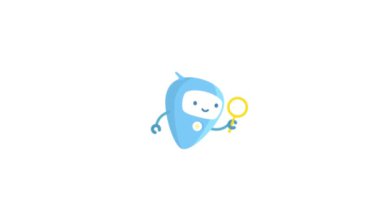 Robot sinek arama animasyonu. Hareket grafikleri. Video döngüsü.