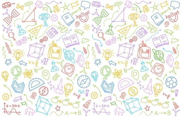 Hand Drawn Doodle Vector Color Line — ストックベクタ