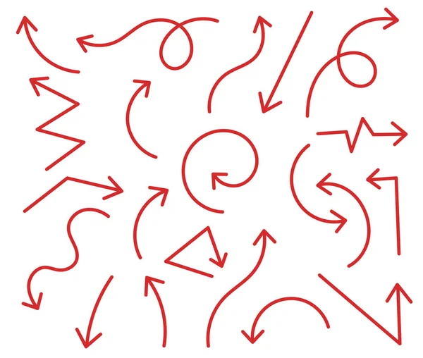 Arrows Set Collection Vector Contour Line Editable Outline Stroke Thickness — Image vectorielle