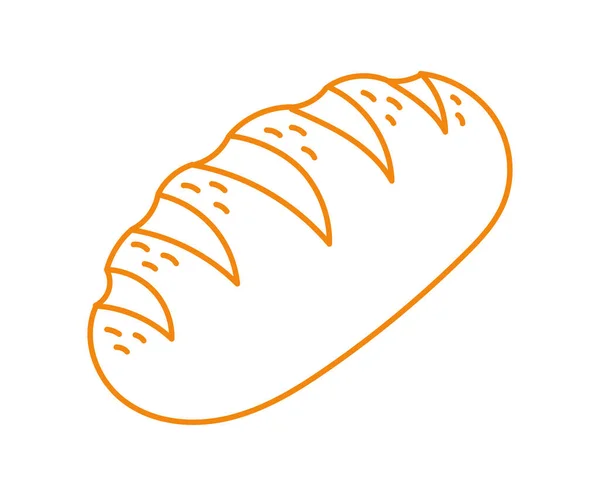 Bread Bun Line Icon Vector Illustration — Vector de stock