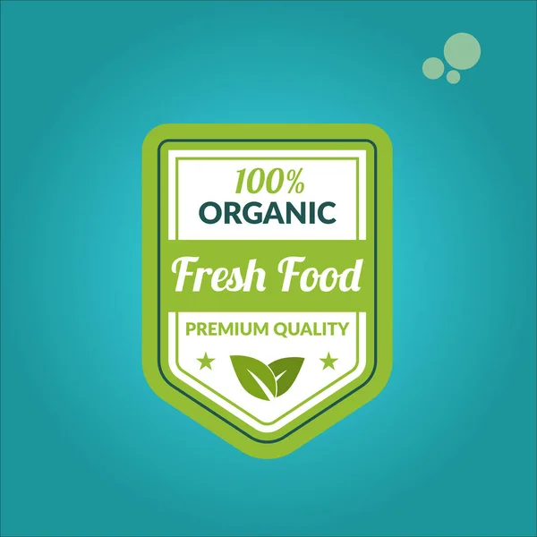 Organic Food Label Vector Design Ilustration Logo Eps — Stock Vector