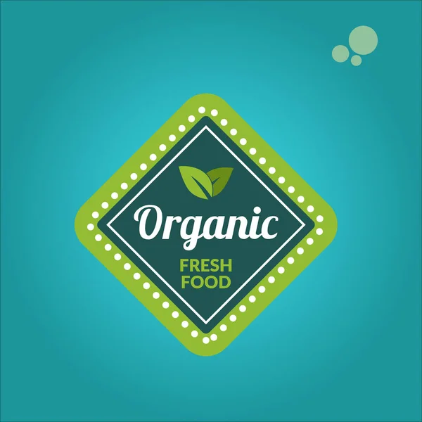 Bio Lebensmittel Etikett Vektor Design Illustration Logo Folge — Stockvektor