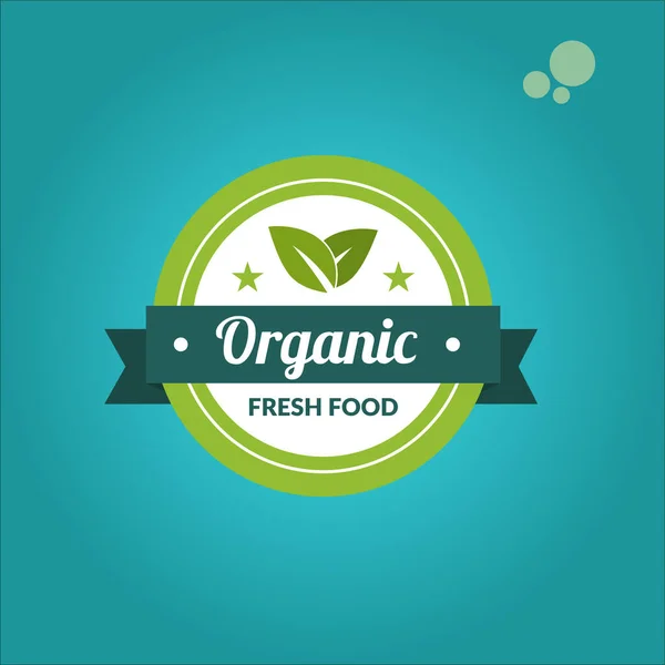 Organic Food Label Vector Design Ilustration Logo Eps — Stockvektor