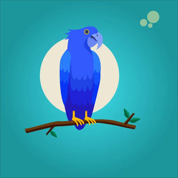 Pájaro Icono Del Vector Dibujos Animados Con Fondo Azul Cielo — Archivo Imágenes Vectoriales