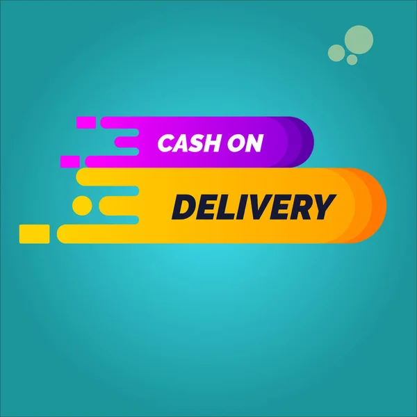 Cash Delivery Tags Delivery Shipping Cod Delivery Online Shipping Sticker — Stockvektor