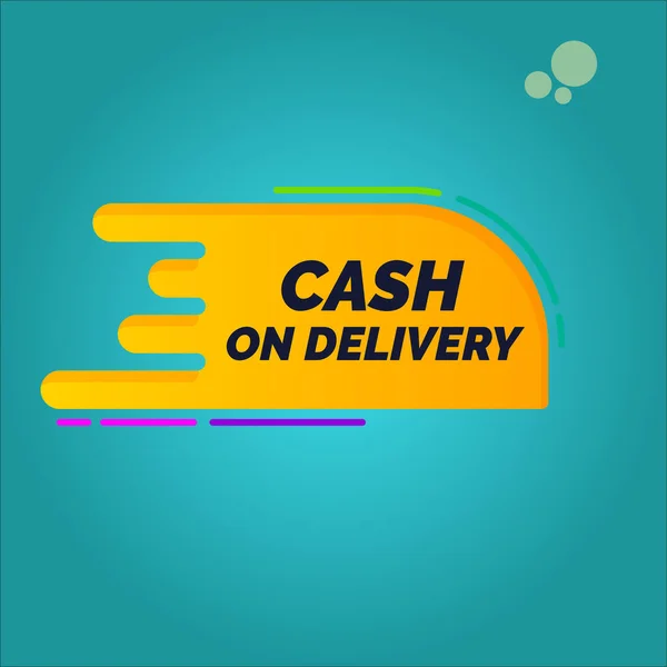 Cash Delivery Tags Delivery Shipping Cod Delivery Online Shipping Sticker — Stockvektor