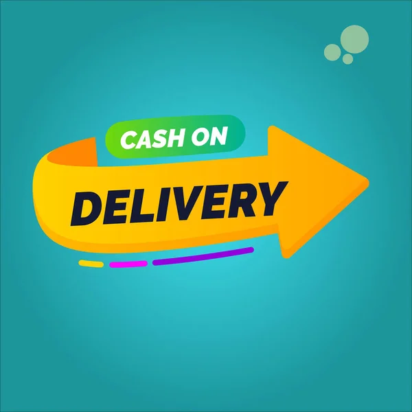 Cash Delivery Tags Delivery Shipping Cod Delivery Online Shipping Sticker — Stockvektor