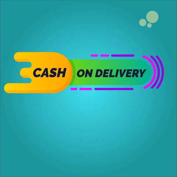 Cash Delivery Tags Delivery Shipping Cod Delivery Online Shipping Sticker — Stockvektor