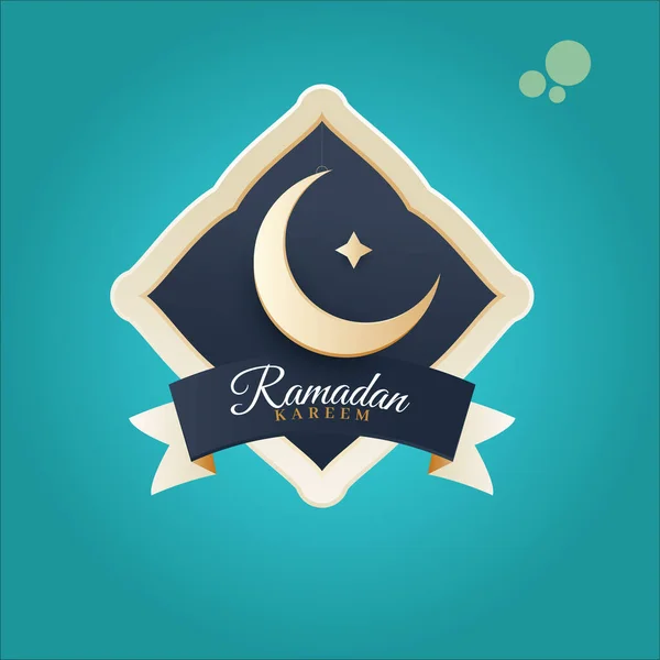 Ramadan Kareem Badge Logo Mosque Ramadan Logo Vector Ilustration — стоковый вектор