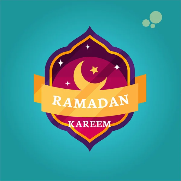 ラマダンKareemバッジやロゴやモスク ラマダーンのロゴベクトル図 — ストックベクタ