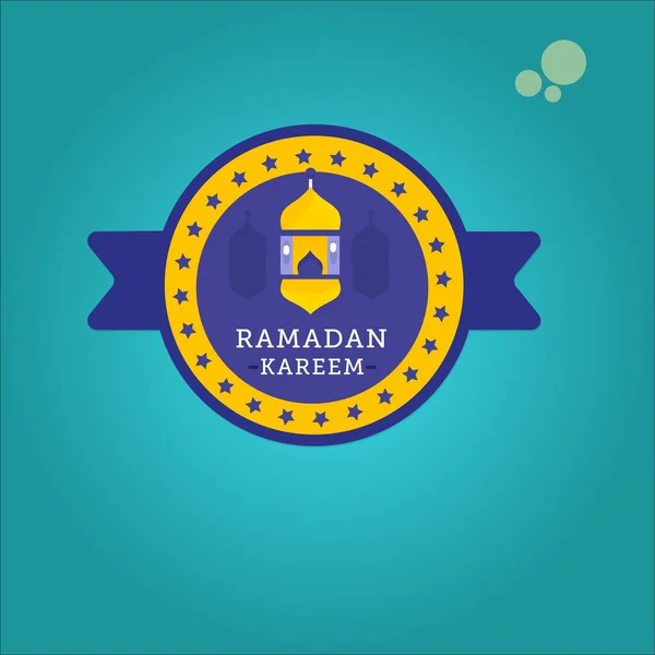 Ramadan Kareem Logo Sticker Vector Ilustration —  Vetores de Stock