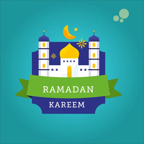 Ramadan Kareem Logo Sticker Vector Ilustration —  Vetores de Stock