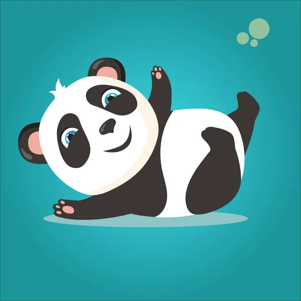 Vector Cartoon Style Cute Panda Ilustration Design — Stockvektor