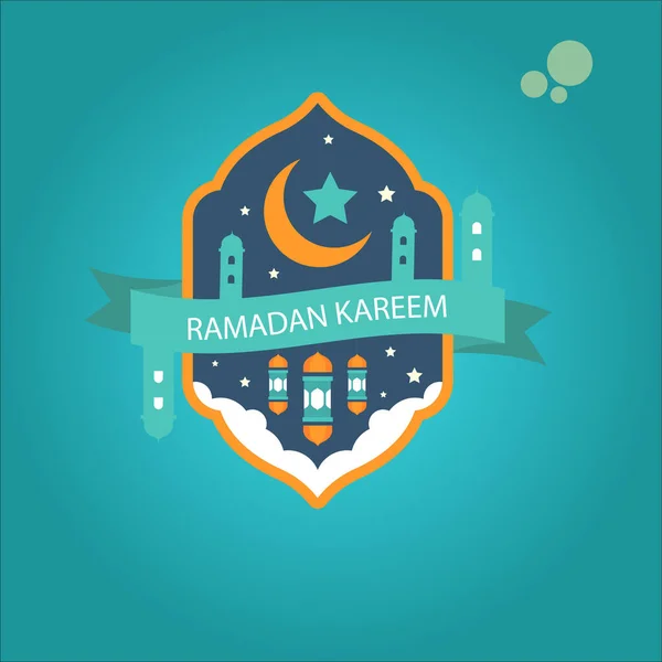 Ramadan Mubarak Saluto Disegno Vettoriale Illustrazione — Vettoriale Stock
