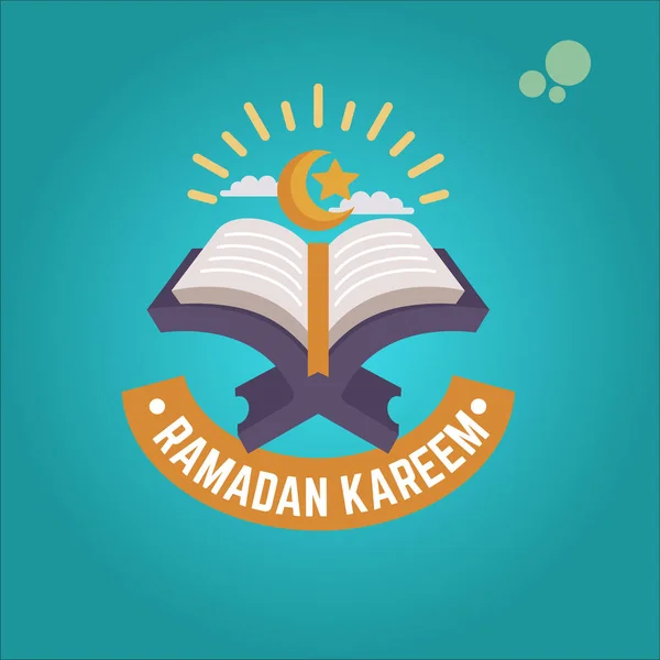 Ramadan Mubarak Greeting Vector Design Illustration — Stock Vector