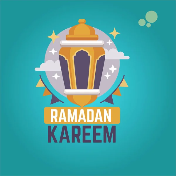 Ramadan Mubarak Greeting Vector Design Illustration — Stock Vector