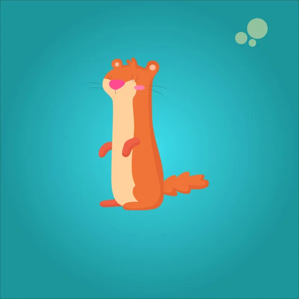 Cartoon Cute Animals Baby Card Invitation Vector Illustration — Stockvektor
