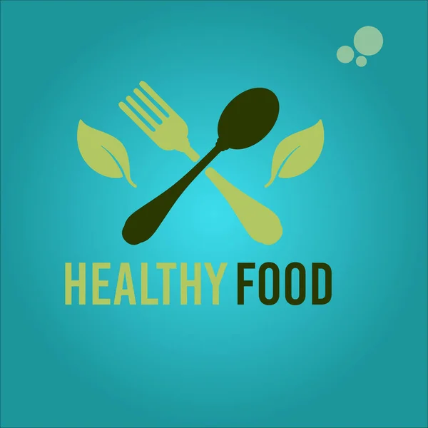 Logo Healthy Food Vector Ilustration Eps — Stockvektor