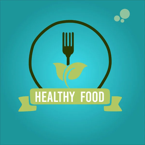 Logo Healthy Food Vector Ilustration Eps — Stock Vector