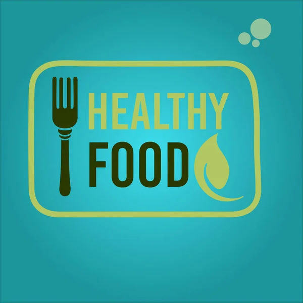 Logo Healthy Food Vector Ilustration Eps — Stockvektor