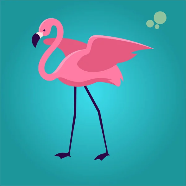 Flamingo Rosa Símbolo Vector Ilustración — Archivo Imágenes Vectoriales