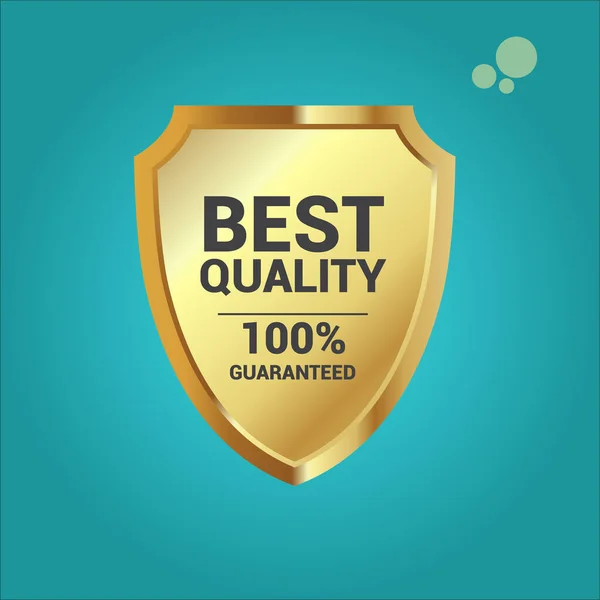 Gouden Schild Premium Kwaliteit Vector Ilustratie Ontwerp — Stockvector