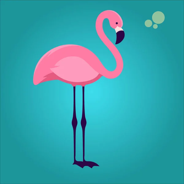 Flamingo Rosa Símbolo Vector Ilustración — Archivo Imágenes Vectoriales