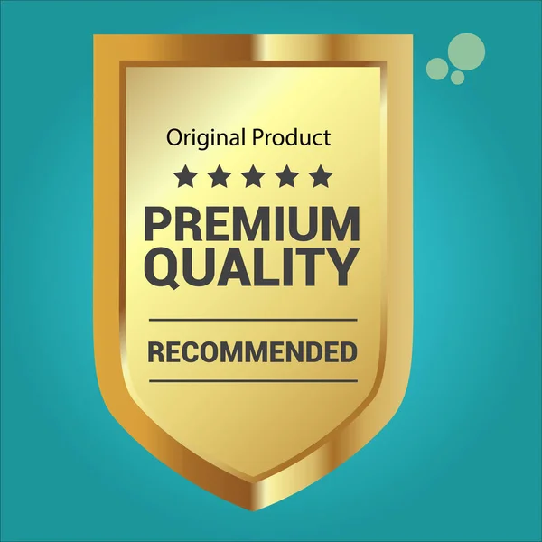 Golden Shield Premium Quality Vector Ilustration Design — стоковый вектор