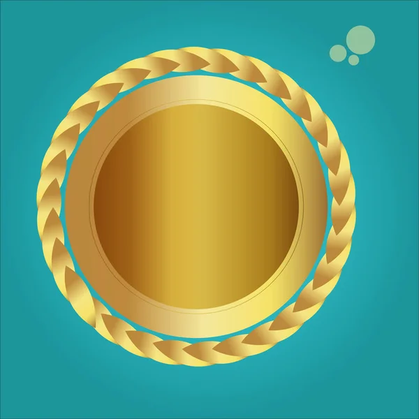 Golden Shield Premium Quality Vector Ilustration Design — Stockvektor