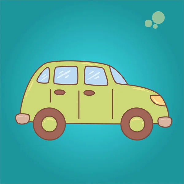 Car Side View Vector Flat Ilustration Design — Stockvektor