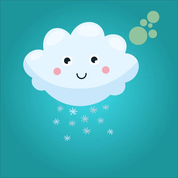 Summer Weather Character Cartoon Cute Vector Ilustration — Vettoriale Stock