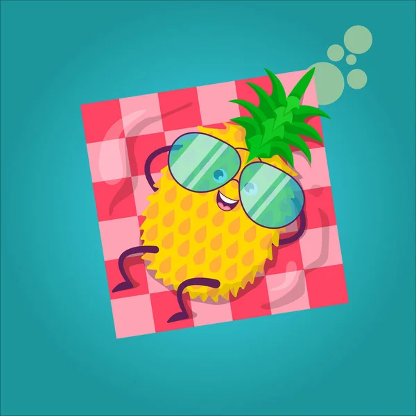 Summer Cartoon Cute Vector Ilustration — 图库矢量图片