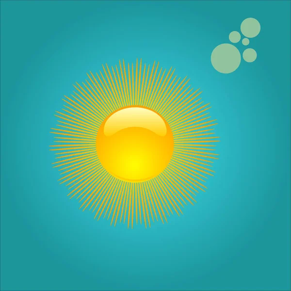 Sol Nube Icono Del Tiempo Ilustración Vectorial — Vector de stock