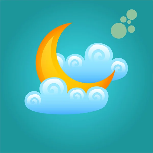 Icona Del Sole Delle Nuvole Ilustrazione Vettoriale — Vettoriale Stock