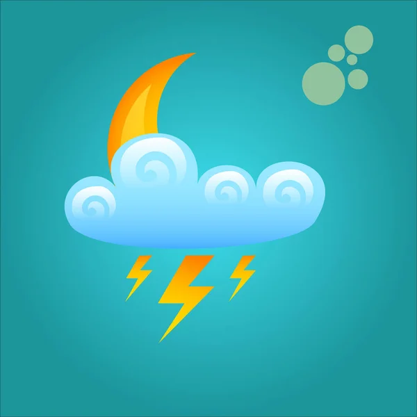 Sun Cloud Weather Icon Vector Ilustration — Vettoriale Stock