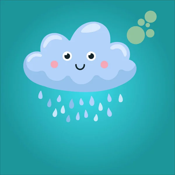 Summer Weather Character Cartoon Cute Vector Ilustration — Vettoriale Stock