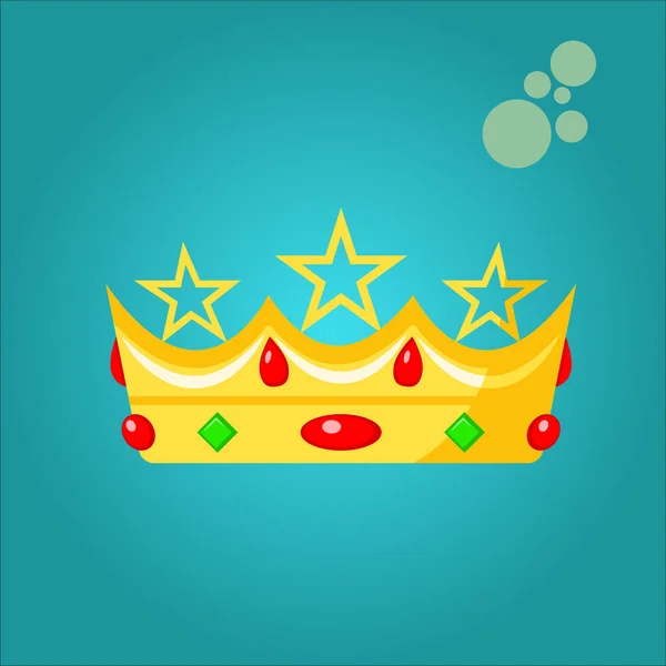 Goldene Kronprinzen Isolierte Insignien Des Königs Der Königin Der Prinzessin — Stockvektor