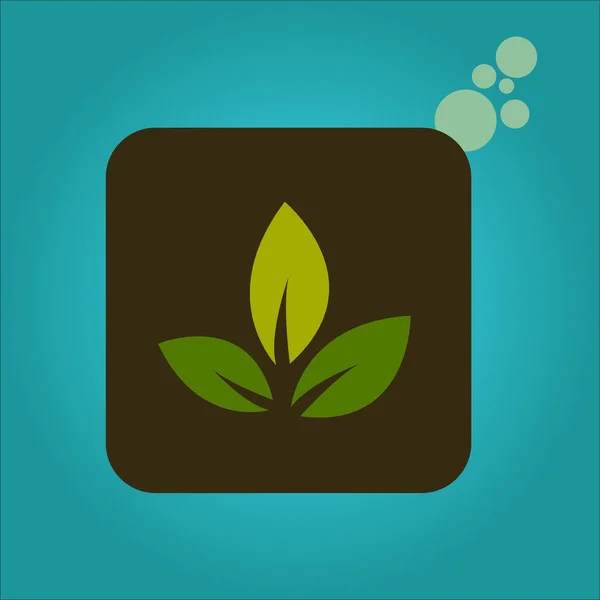 Ökologie Flaches Logo Oder Symbolvektordesign — Stockvektor
