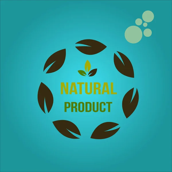 Écologie Logo Plat Icône Design Vectoriel — Image vectorielle