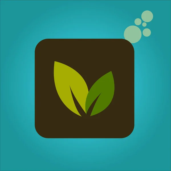 Ökologie Flaches Logo Oder Symbolvektordesign — Stockvektor