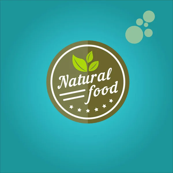 Organik Gıda Logo Vektör Ilüstrasyon Tasarımı — Stok Vektör