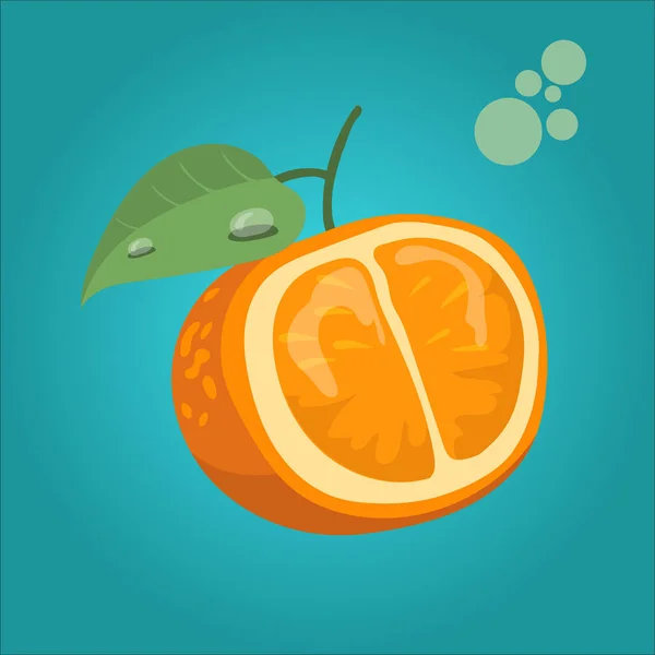 Narancs Ágak Virág Vektor Tervezés — Stock Vector