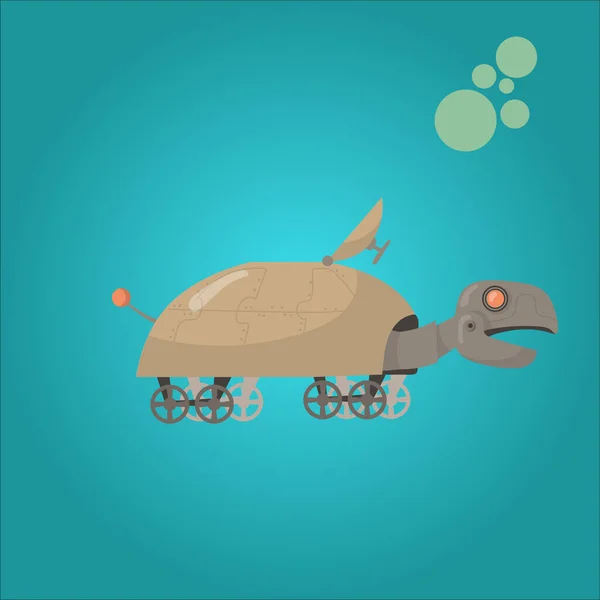 Robots Vector Dibujos Animados Robot Niños Juguete Personaje Animal Pescado — Archivo Imágenes Vectoriales