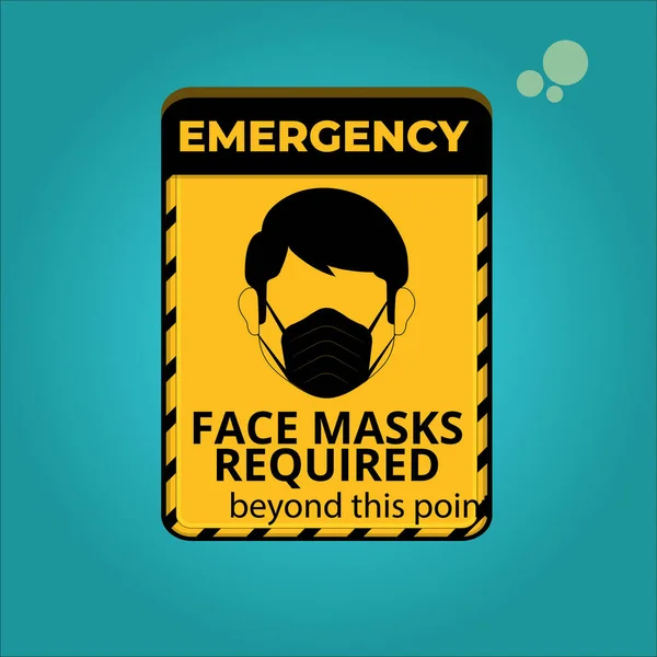 Μάσκες Που Απαιτούνται Ενώ Στις Εγκαταστάσεις Μάσκα Προσώπου Απαιτείται Διάνυσμα — Διανυσματικό Αρχείο