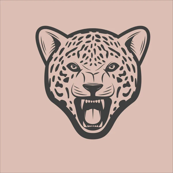 Baş Logo Hayvanları Vahşi Vektör — Stok Vektör
