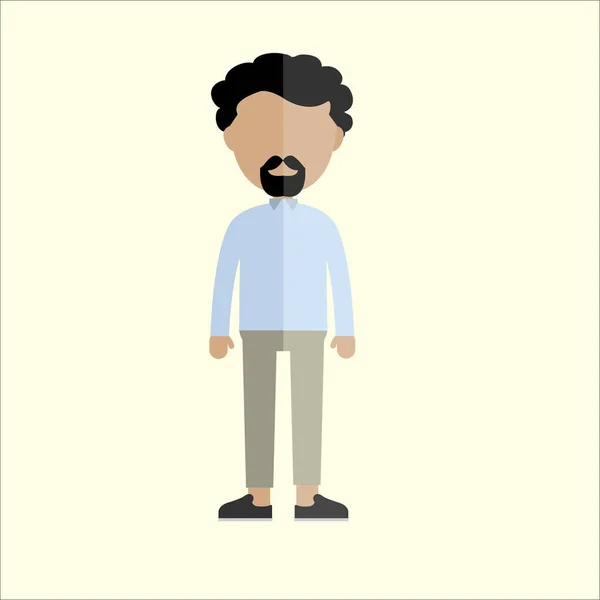 Gente Avatar Diseño Dibujos Animados Vector Plano — Archivo Imágenes Vectoriales