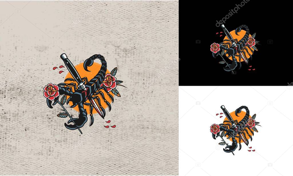 artwork design of scorpion vector illustration