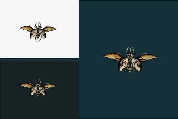 Conception Logo Vecteur Insectes Abstrait — Image vectorielle