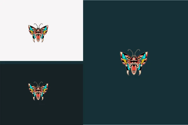 Butterfly Monster Vector Illustration Design — ストックベクタ